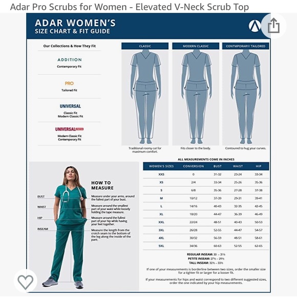 Adar Pro Scrubs for Women - Elevated V-Neck Scrub Top - Picture 6 of 8